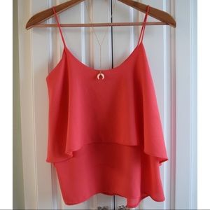 Flowy Tiered Red Tank Top Paper Crane